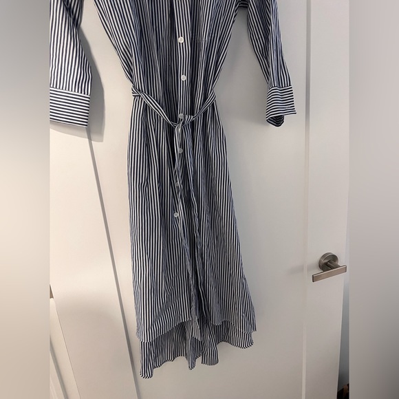Zara Blue and White Shirt Dress with Belt - Picture 2 of 2